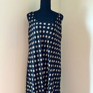 **DANA KAY* Plus Black x Tan Circle Pattern Sleeveless Dress Size 16W